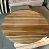 Mesa redonda de madera maciza en stock para uso comercial en puestos de comida y restaurantes, panel de mesa de comedor redonda grande de madera de cedro, mesa redonda de madera al por mayor