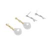 Aretes barrocos irregulares de lava con color chapado en oro de 18k, oro real, soporte para perlas, aretes hechos a mano DIY, accesorios para aretes