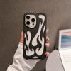 Funda para teléfono móvil Apple 16promax con diseño de llama hueca esmerilada, resistente a caídas, suave y con todo incluido para iPhone 15