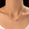 Collar con Colgante de Cruz de Ocho Caracteres de la Suerte Transfronterizo Europeo y Americano Collar para Clavícula Multicapa Ins Lujo Ligero Nicho