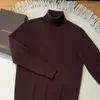 Nuevo suéter de cachemira para hombre de otoño e invierno, jersey de cuello alto, tejido de cachemira grueso, suéter versátil