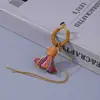 Chaveiro Pingente Cordão de Borla de Algodão Estilo Xizang com Anel de Nó Vajra DIY Artesanal Acessórios de Brocado Song Atacado