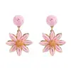 Pendientes de Pétalos Tejidos de Rafia Dulces y Frescos de Verano, Pendientes de Estilo Bohemio para Vacaciones de Alta Gama y Personalizados para Mujer