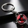 Chaveiro Sistema Solar Luminous de Cristal Nove Planetas Lua Roda de Sangue Olho Chaveiro Redondo Dupla Face Quarta-feira