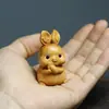 Talla en Madera de Ciprés de Animalitos Lindos, Figura de Oveja Pequeña, Artesanías y Regalos