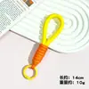 Estilo Ins Corda Curta Trançada Cordão para Celular Chaveiro Colorido Candy Corda Artesanal Unissex Pulso Cordão Anti-Perda Removível