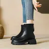 Botas Martin de Suela Gruesa Chuyuji Modelo Nuevo 2026 Botas Elásticas Ajustadas Estilo Británico Botines Retro para Mujer