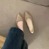 2026 Novos Sapatos de Salto Baixo Apontados com Strass Estilo Retrô, Sola Macia, Salto Baixo, Versáteis para o Dia a Dia, Temperamento, Sapatos Mary Jane de Camurça
