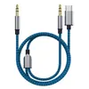 Adequado para Celulares Apple e Huawei Tipo-C, Cabo de Carro com Conexão Dois-em-Um, Cabo de Áudio Auxiliar, Cabo de Conversão de 3,5 mm