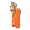 Correa de Amarre para Remolque de 2 Pulgadas del Fabricante 5t Amarre de Almacenamiento Tensor de Cuerda de Trinquete para Fijación de Carga Logística Gancho Doble