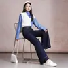 Pantalones de Pierna Ancha Adelgazantes de Cintura Alta para Mujer Otoño 2026, Jeans Acampanados de Moda Juvenil Holgados con Efecto de Caída