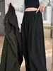 Pantalones holgados de pierna ancha para mujer para otoño e invierno, estilo boyfriend, diseñados para favorecer las figuras con forma de pera, de corte recto y diseño casual hasta el suelo