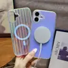 Capa Magnética para Celular Aurora que Muda de Cor Adequada para Apple 17Promax Gradiente 16 Tendência 15 Estilosa 14/13/12