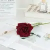 Rosa Redonda Espinhosa de Cabeça Única, Rosa Coroa, Material de Rosa Enrolada para Decoração de Casamento, Flor Artificial para Paisagismo de Loja