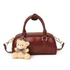 Bolso de Hombro Retro Estilo Coreano para Mujer 2025 Nuevo Modelo Bolso Boston Versátil Bolso Cruzado Casual Bolso de Mano Bolso de Moda