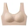 W032 Base Líquida Sem Costura Roupa Íntima Invisível para Mulheres, Suporte Macio Sem Fio, Sutiã Estilo Camiseta Respirável Fino de Verão