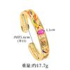 Pulseira Banhada a Ouro 18k Transfronteiriça Estilo Chinês Zircônia Gota de Óleo Dragão e Fênix Pulseira Infantil Corrente Nacional Joias Antigas Sem Cor