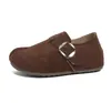 Zapatos de mujer tipo Birkenstock, con plataforma gruesa, que aumentan la altura, completamente cerrados, colección otoño 2026, mocasines slip-on de gamuza