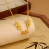 Collar de Cobre Hielo Triturado Moda Femenina Nuevo Diseño Chino de Doble Capa Nicho Lujo Ligero Elegante Cadena para Clavícula de Gama Alta