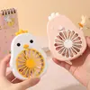 Nuevo ventilador de bolsillo de pollo mini portátil para exteriores recargable por USB ventilador pequeño de dibujos animados lindo pollo ventilador eléctrico