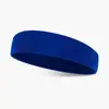 Diadema Deportiva de Algodón Diadema Absorbente de Sudor para Correr Diadema de Baloncesto Color Sólido Pañuelo Antitranspirante Diadema Elástica de Fitness