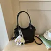 Bolsa de Verão 2026 Tendência Texturizada Estilo Coreano Para o Trabalho Personalidade Moda Cesta Tecida Bolsa Transversal Bolsa Saco Casual