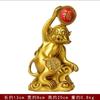 Latão Golden Monkey Treasure Ornaments Fengshui Macaco Zodíaco Macaco Sala de Estar Decoração Home Decoração Artesanato