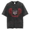 Camiseta Oversize de Algodón para Hombre con Estampado Vintage de Anime Japonés Streetwear