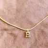 Pulsera de Cadena de Hueso de Serpiente de Acero Inoxidable con Colgante de 26 Letras Transfronteriza Nueva Joyería de Moda Regalo de Vacaciones