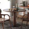 Mesa redonda de madera maciza de nogal negro norteamericano, mesa de comedor redonda sencilla nórdica para apartamento pequeño, mesa de comedor