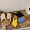 Zuecos de Exterior para Mujer Estilo Birkenstock Sandalias de Punta Cerrada sin Cierre 2025 Nuevo Otoño Zuecos Tejidos de Deslizamiento Perezoso