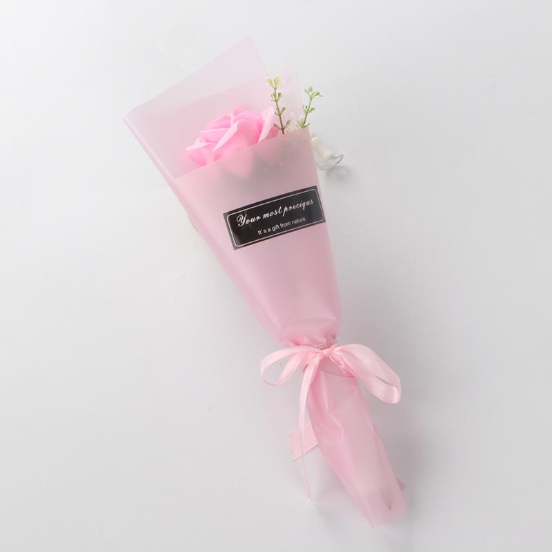 单束大玫瑰粉色