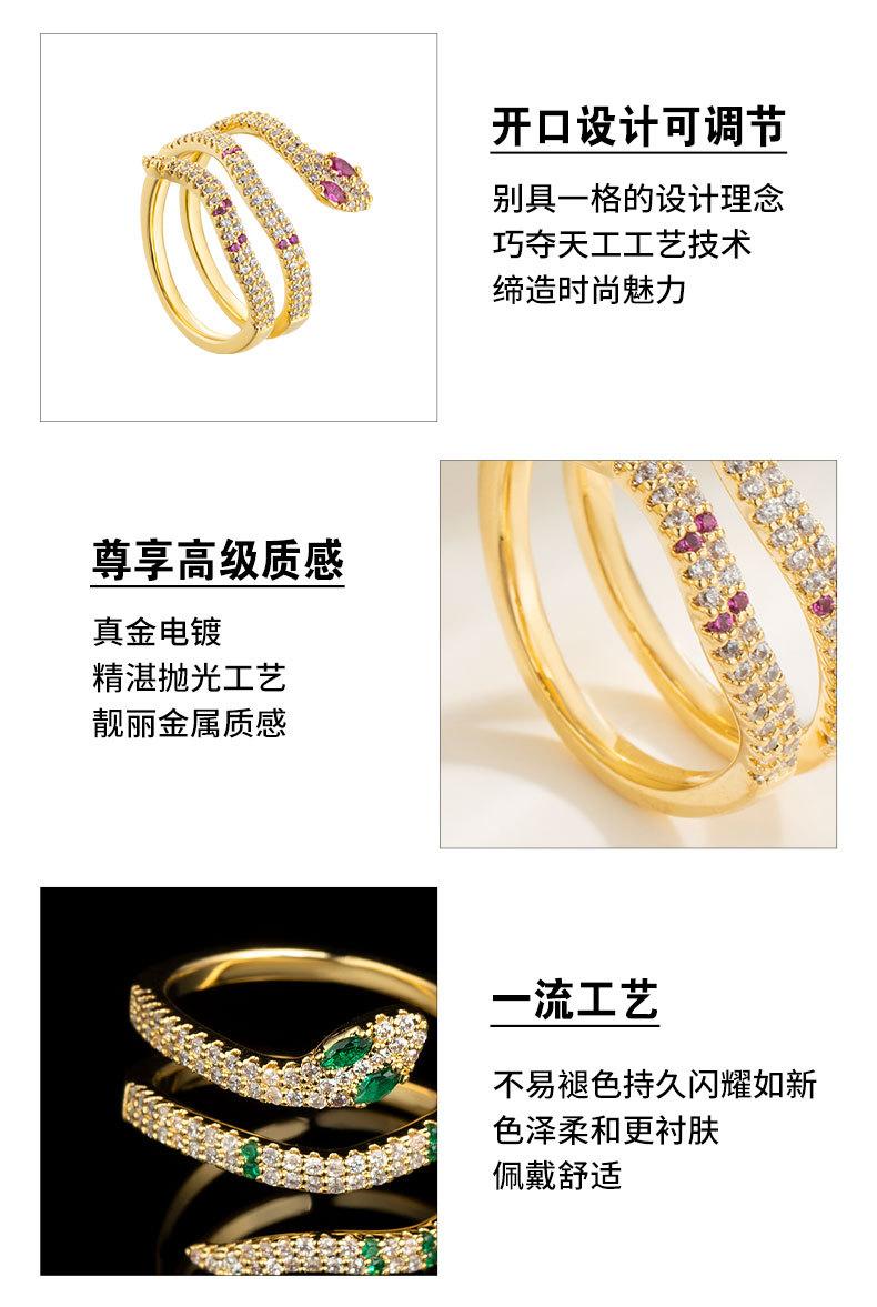 时尚高级感蛇形开口戒指小众设计轻奢个性动物食指戒i
