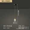 Lámpara de Araña de Noche Lujo Cristal Celebridad de Internet 2023 Nueva Moderna Simple Dormitorio Línea Larga Pequeña Lámpara de Araña Lámparas de Dormitorio Principal
