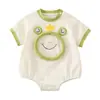 Mameluco de Bebé Verano Nuevo Estilo Bordado de Dibujos Animados Rana Pequeña Mono para Niños y Niñas Ropa de Exterior Enterizo