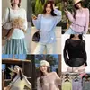 Estilo Férias Cor Sólida Tricô Vazado Feminino Primavera e Verão Solto Preguiçoso Proteção Solar Blusa Design Elegante Top de Manga Longa
