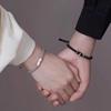Pulseras de Nudo de Bambú para Pareja, Una para Hombre y Otra para Mujer, Gama Alta, Nicho, Lujo Ligero, Pulseras Tejidas de Resina, Regalo de San Valentín