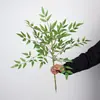 Plantas Verdes Artificiais, Folhas de Nandina, Galhos Falsos, Paisagismo de Engenharia, Arte Floral de Luxo para Designers, Decoração de Arranjo de Flores para Vitrine