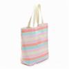 Bolsos de Mano de Lona Estampados con Rayas de Arcoíris Coreanas Personalizados por el Fabricante Bolso de Mano de Lona para Regalo Bolsa de Compras