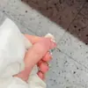 Fuegos Artificiales Danza del León Ojo de Gato Francés Uñas Portátiles Hechas a Mano Blanqueamiento Estilo Corto Festivo Parche de Uñas Artísticas de Alta Gama Uñas Postizas