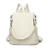 Mochila para Mulheres, Moda Estilo Coreano 2026 Novo Modelo, Bolsa Versátil de Couro de Vaca para Mulheres, Mochila Multifuncional Antifurto de Couro Macio