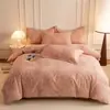 Algodão acolchoado lixamento 60 alta qualidade luxo leve dormir sem nada conjunto de quatro peças colcha de algodão roupa de cama conjunto de três peças atacado