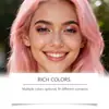 Gleamxi Corante Temporário Rosa para Cabelo Ingredientes Suaves Coloração Natural Cor de Cabelo da Moda Cabeleireiro Diário Conveniente