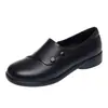 Zapatos negros de cuero cómodos de punta redonda para primavera y otoño, zapatos de suela blanda para mujer para mujeres de mediana edad y mayores, zapatos de madre, zapatos de tacón bajo para mujer