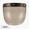Casco Retro Gafas con Visor de Burbuja Casco 3/4 Visor de Burbuja Casco Medio Resistente al Viento Universal Montura para Gafas Lente Transparente