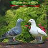 Animais Decorativos para Pátio de Jardim Pombos Brancos Enfeites Props Criativos para Casa Pássaros de Resina Artesanato de Modelo para Casa