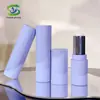 Tubo Cilíndrico Morado Esmerilado para Labial Tubo Vacío Tubo Plano de Alta Gama para Labial Tubo de Labial Materiales de Empaque para Maquillaje