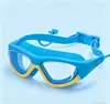 Gafas de natación para niños con tapones para los oídos integrados, Gafas de marco ancho antivaho con hebillas de correa de liberación rápida