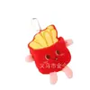 Pingente de Boneca de Perna de Frango de Pelúcia Desenho Animado Criativo Estilo Ins Fofo Hambúrguer Batata Frita Torrada Boneca Pingente de Chaveiro