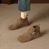 Botines para mujer Birkenstock, nuevos botines estilo Martin coreano Otoño/Invierno 2026, de suela plana para mujer, forrados de felpa, versátiles botines de algodón para otoño